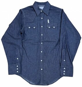 保管品 USA製 Rockmountロックマウント 15×33.5 長袖 デニム ウェスタン シャツ / RanchＷear