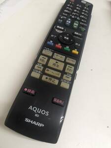 【FB-19-161】SHARP シャープ AQUOS アクオス リモコン テレビリモコン　BDレコーダー用 GA813PA（BD-HDS43用）動確済