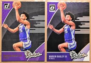 MARVIN BAGLEY (マービン・バグリー3世) 2018-19 THE ROOKIES ルーキー トレーディングカード 2枚セット 【NBA,KINGS,キングス】