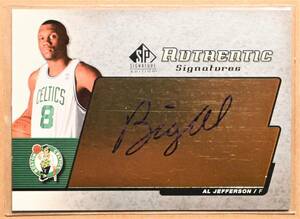 AL JEFFERSON (アル・ジェファーソン) SP AUTHENTIC AUTO サイン トレーディングカード 【NBA,ボストンセルティックス,BOSTON CELTICS】