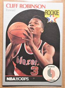 CLIFF ROBINSON (クリフォード・ロビンソン) 1990 NBA HOOPS ROOKIE トレーディングカード 【90s ルーキー トレイルブレイザーズ Blazers】