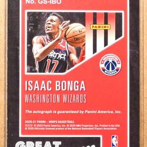 ISAAC BONGA (アイザック・ボンガ) 2020-21 GREAT SIGNIFICANCE AUTO サイン トレーディングカード 【NBA,Wizards,ワシントン・ウィザーズの画像3