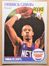 DERRICK GERVIN (デリック・ガービン) 1990 NBA HOOPS ROOKIE トレーディングカード 【90s ルーキー NETS ネッツ】_画像1