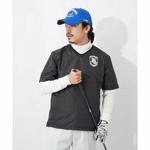 送料520円～◇新品◇FILA GOLF フィラゴルフ◇LL◇撥水/蓄熱 2WAY プルオーバーブルゾン◇ブラックブロックチェック◇定価14300円_画像8