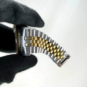 訳有 可動 ロレックス ROLEX 16233 Cal.3135 デイトジャスト コンビ SS/YG フラッシュフィット片方部分金剥がれ[03-3403の画像4