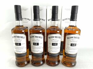 古酒 4本セット ボウモア 12年 アイラ シングルモルト BOWMORE 700ml 箱付き[19107