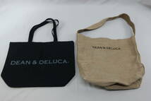 【送900円】　8137　DEAN＆DELUCA　ディーン＆デルーカ　バッグ4点セット　トートバッグ/ワンショルダー　キャンバス/ジュート_画像3