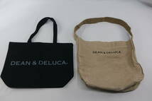 【送900円】　8137　DEAN＆DELUCA　ディーン＆デルーカ　バッグ4点セット　トートバッグ/ワンショルダー　キャンバス/ジュート_画像2