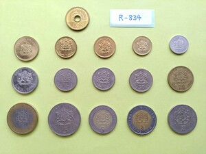 外国コイン　モロッコ　 (Rー８３４)　１０ディルハム硬貨　５ディルハム硬貨　他おまとめ　１５枚(バイメタル硬貨３枚を含む)