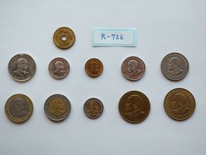 外国コイン　ケニア　(Rー７２６)　４０ シリング硬貨　２０シリング硬貨　他おまとめ　バイメタル硬貨３枚を含む１０枚