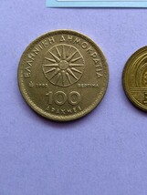 外国コイン　ギリシャ　(Rー８３８)　１００ドラクマ硬貨　１９９２年　_画像8