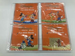 C9257 未開封 CD 4枚セット Fun with Words ディズニー WORLD OF ENGLISH ワールドオブイングリッシュ 英語教材