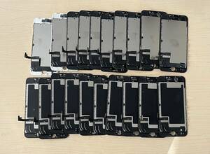 20枚 セット 純正品 iPhone8、iPhone SE2、iPhone SE3 割れフロントパネル 表示とタッチ スライド 操作出来ました ジャンク