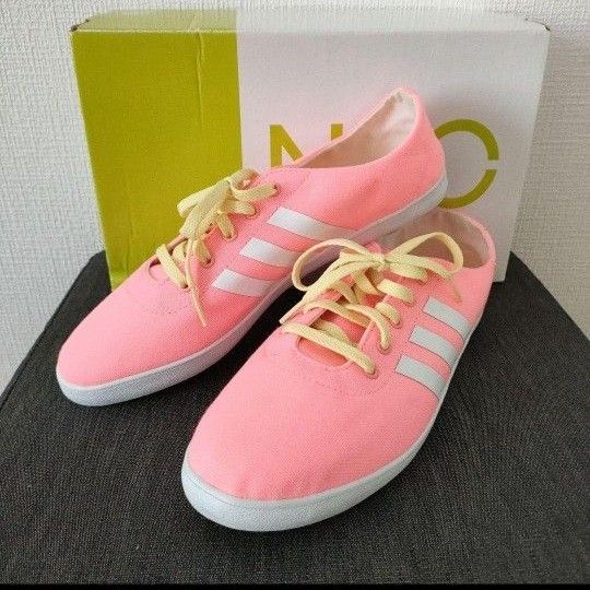 アディダスadidasスニーカーNEO ネオンピンク24.0新品未使用 スニーカー
