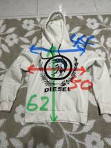 diesel パーカー　裏起毛　スウェット　L_画像2