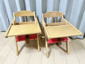 TOKO 東高産業 ベビーチェア 食卓椅子 テーブル付き 2脚セット