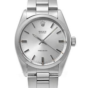 ROLEX oyster Ref.6426 silver antique goods men's wristwatch 