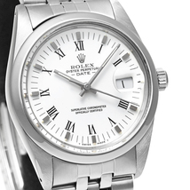 ROLEX オイスターパーペチュアルデイト Ref.15000 R番 ホワイト ローマンインデックス アンティーク品 メンズ 腕時計_画像7