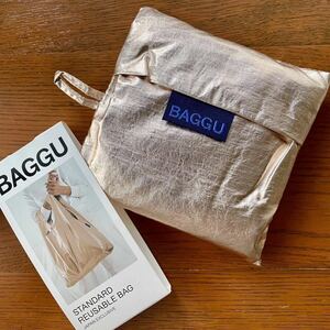 BAGGU　STANDARD BAGGU　廃番品　メタリックピンクゴールド（日本限定）　スタンダードバグゥ　エコバッグ