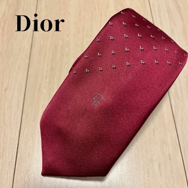 ★限定値下げ★ChristianDior ディオール ネクタイ レッド シルク