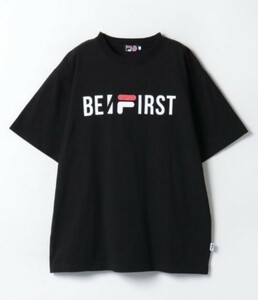 FILA BE：FIRST コラボ 半袖 Tシャツ フィラ ビーファースト Mサイズ 黒 SOTA SHUNTO MANATO RYUHEI JUNON LEO RYOKI BMSG 新品 送料230円