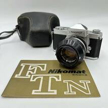 Nikon ニコン Nikomat FTN ニコマート フィルム一眼レフカメラ レンズ NIKKOR-S Auto 1:1.4 f=50mm 中古品 現状品 ケース 使用説明書あり_画像1