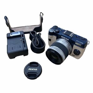 ◆◇◆ PENTAX Q10 ペンタックス カメラ ボディ レンズ キット デジタル ミラーレス 撮影 一眼 写真 動画 ズーム ネイビー 紺 中古品 USED