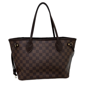  Louis * Vuitton LOUIS VUITTONneva- полный PM N51109 Brown Damier большая сумка женский б/у 