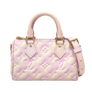 ルイ・ヴィトン LOUIS VUITTON ナノ・スピーディ サマースターダスト M81508 ピンク モノグラム・アンプラント レディース 中古