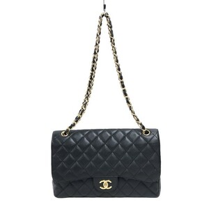 シャネル CHANEL マトラッセ30 A58600 16番台 ブラック ゴールド金具 キャビアスキン ショルダーバッグ レディース 中古