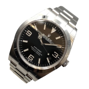  Rolex ROLEX Explorer 1 214270 black SS wristwatch men's used 