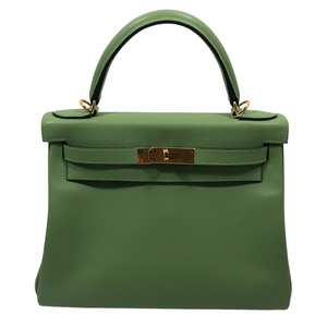  Hermes HERMES Kelly 28 inside ..Y stamp ve-rukli Kett /GD metal fittings ever color handbag lady's used 