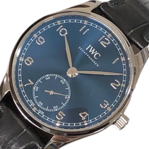 インターナショナルウォッチカンパニー IWC ポルトギーゼ　オートマチック　40 IW358305 ブルー ステンレススチール 腕時計 メンズ 中古
