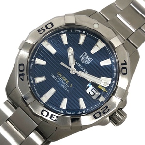 タグ・ホイヤー TAG HEUER アクアレーサーキャリバー5 WBD2112BA0928 ブルー SS 腕時計 メンズ 中古