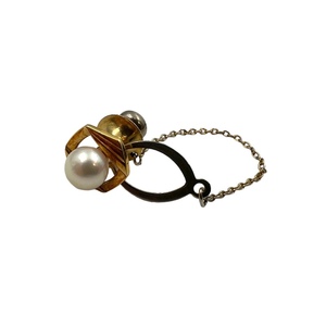 ミキモト MIKIMOTO パール ネクタイピン ゴールド K18 アクセサリー 中古