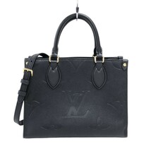 ルイ・ヴィトン LOUIS VUITTON オンザゴーPM M45653 ノワール モノグラム アンプラント ハンドバッグ レディース 中古_画像1