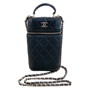 シャネル CHANEL バニティフォンケース AP2675 ゴールド金具 ラムスキン ショルダーバッグ レディース 中古