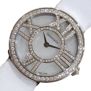  Tiffany TIFFANY&CO Atlas cocktail white shell Z1900.10.40.E91A40B white K18WG wristwatch lady's used 