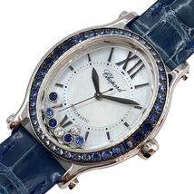 ショパール Chopard ハッピースポーツ ホワイトシェル 275362-1003 ホワイト K18WG 腕時計 レディース 中古_画像1