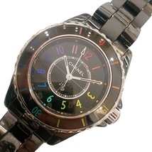 シャネル CHANEL J12 33mm H7121 ブラックセラミック 腕時計 レディース 中古_画像1