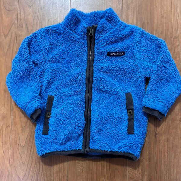 motherways■ボアジップジャケット ジャンパー■記名なし■サイズ90■キッズ ジャケット ジップアップ ボア