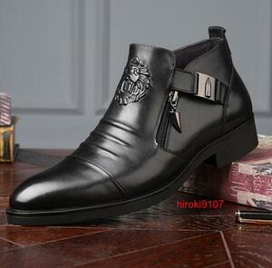 ビジネスシューズ メンズ 革靴 紳士靴 フォーマル ショートブーツ 春秋 防水 軽量 黒 レザー 安い AQ2