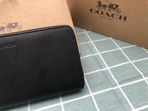 COACH コーチ 財布 長財布 ブラック ギフト プレゼント メンズ 贈り物 レザー ウォレット ブランド 新品未使用 小銭入れあり C173_画像5