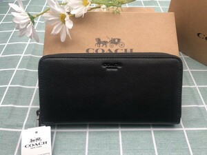 コーチ COACH 財布 長財布 メンズ レザー 新品 未使用 ギフト ブラック ウォレット プレゼント ラウンドファスナー ブランド A169