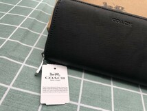 COACH コーチ 財布 長財布 ブラック ギフト プレゼント メンズ 贈り物 レザー ウォレット ブランド 新品 未使用 小銭入れあり C173_画像4