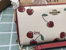 COACH コーチ 財布 長財布 レディース ウォレット プレゼント サクランボ 贈り物 レザー ラウンドファスナー ブランド 新品 未使用 A163_画像2