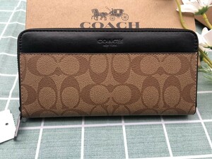 コーチ COACH 財布 長財布 メンズ レディース 新品未使用 プレゼント ロゴ シグネチャー ギフト レザー ウォレット 贈り物 ブランド A293