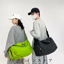 美品 スポーツバッグ メンズ レディース 旅行バッグ シューズポケット付き 多機能ポケット 大容量 ナイロン カジュアル グリーン_画像3