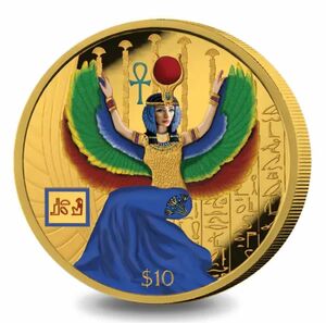 レア☆2023 シェラレオネ エジプト イシス ゴールド銀貨 1oz 豊穣の女神 エジプト神話