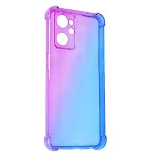 ☆未使用☆OPPO Reno9 A/Reno7 Aケース ソフトケース TPU パープル/ブルーのグラデーション 四角クッション付耐衝撃ソフトケース♪ 